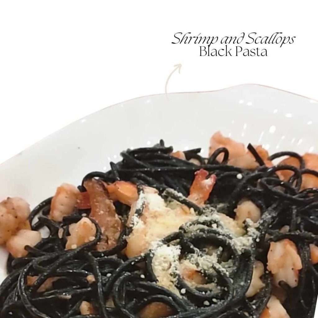 Shrimp and Scallops black pasta