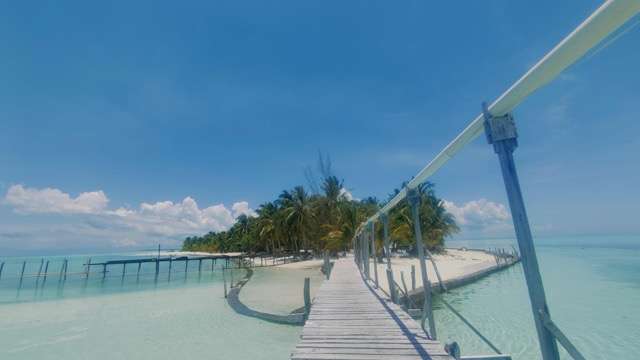 The walkway or foot bridge in onok/onuk island in balabac palawan