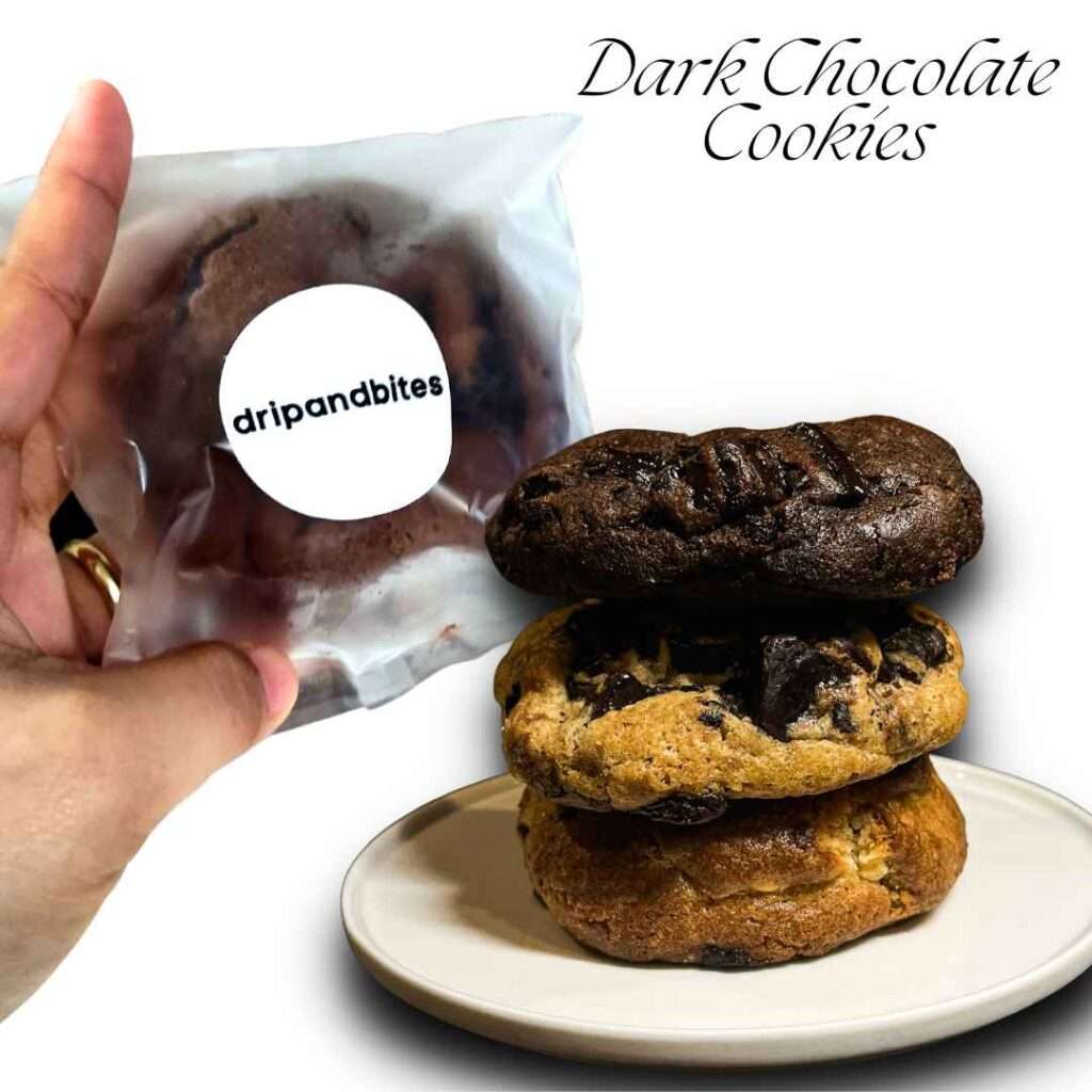 Dark Chocolate Cookies | Drip and Bites 60 Dark Chocolate Cookies from Drip and Bites