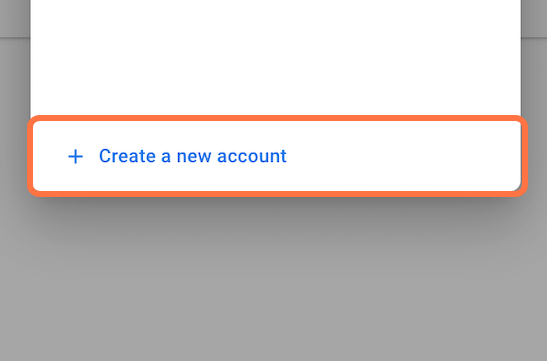 Click on "Create A New Account"