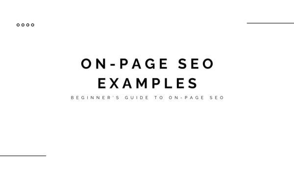 ON-PAGE SEO EXAMPLES article featured image